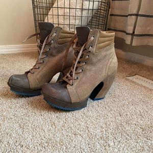 John Fluevog lace up boots